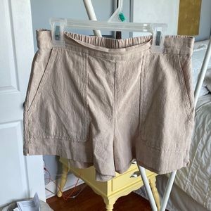 Tan/Beige Linen Shorts
